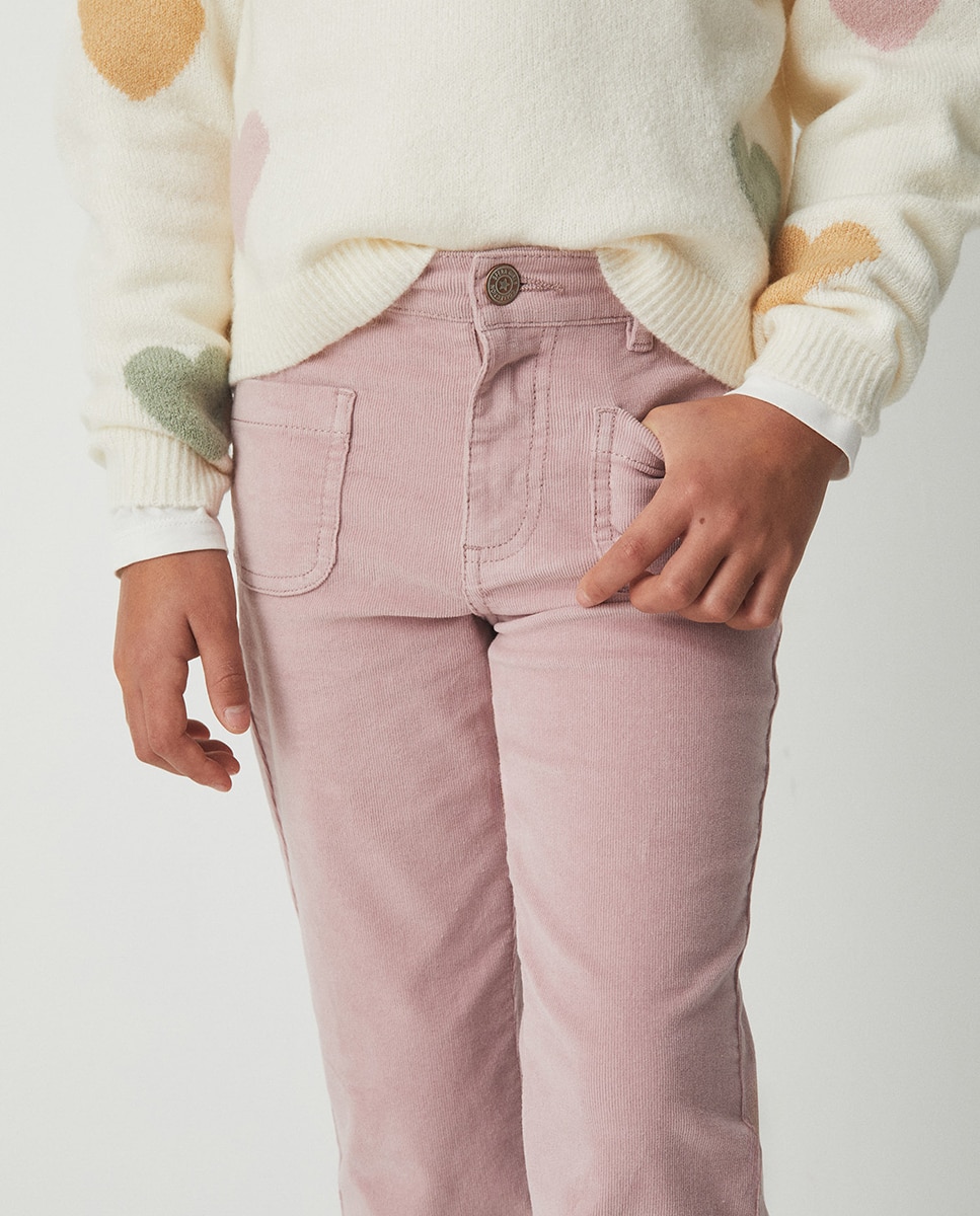 Pantalón pana flare - Sfera - 284 Lila 284 Lila-3