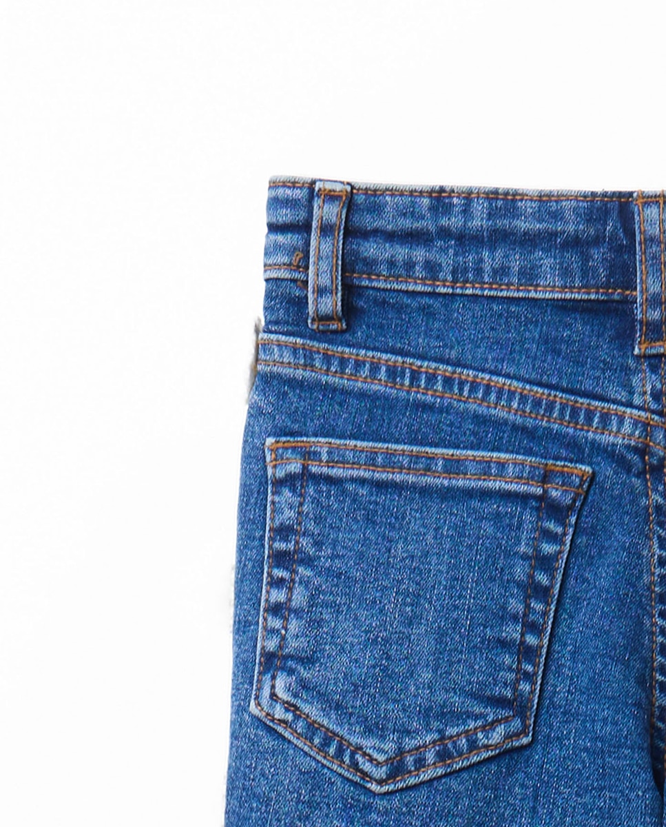 Calções de Ganga com Estampado Floral Sfera Azul-índigo-4