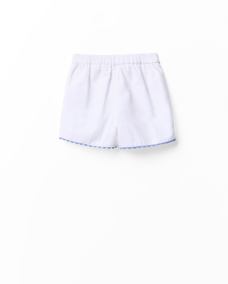 Calções com Bolsos Bordados Sfera Cru-5