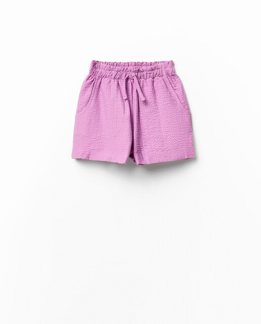 Imagen 0 de Short liso efecto rayas