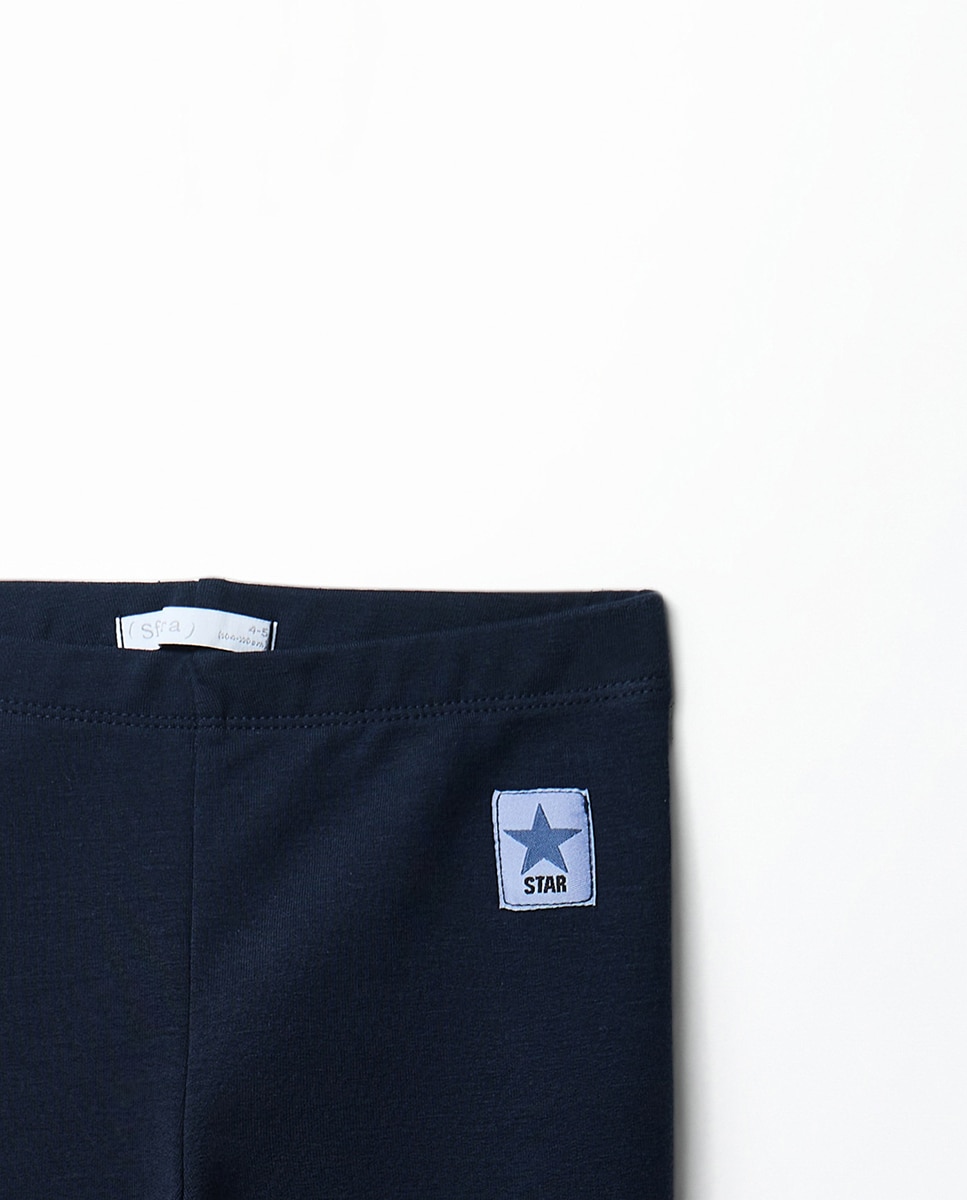 Calças de Forro Polar Basic com Punhos Sfera Azul-marinho-2