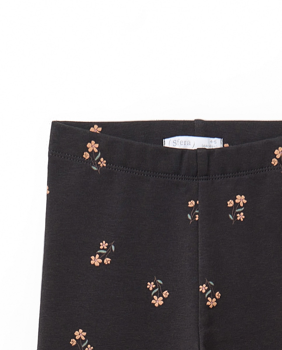Leggings de Felpa com Estampado Sfera 830 Antracite-2