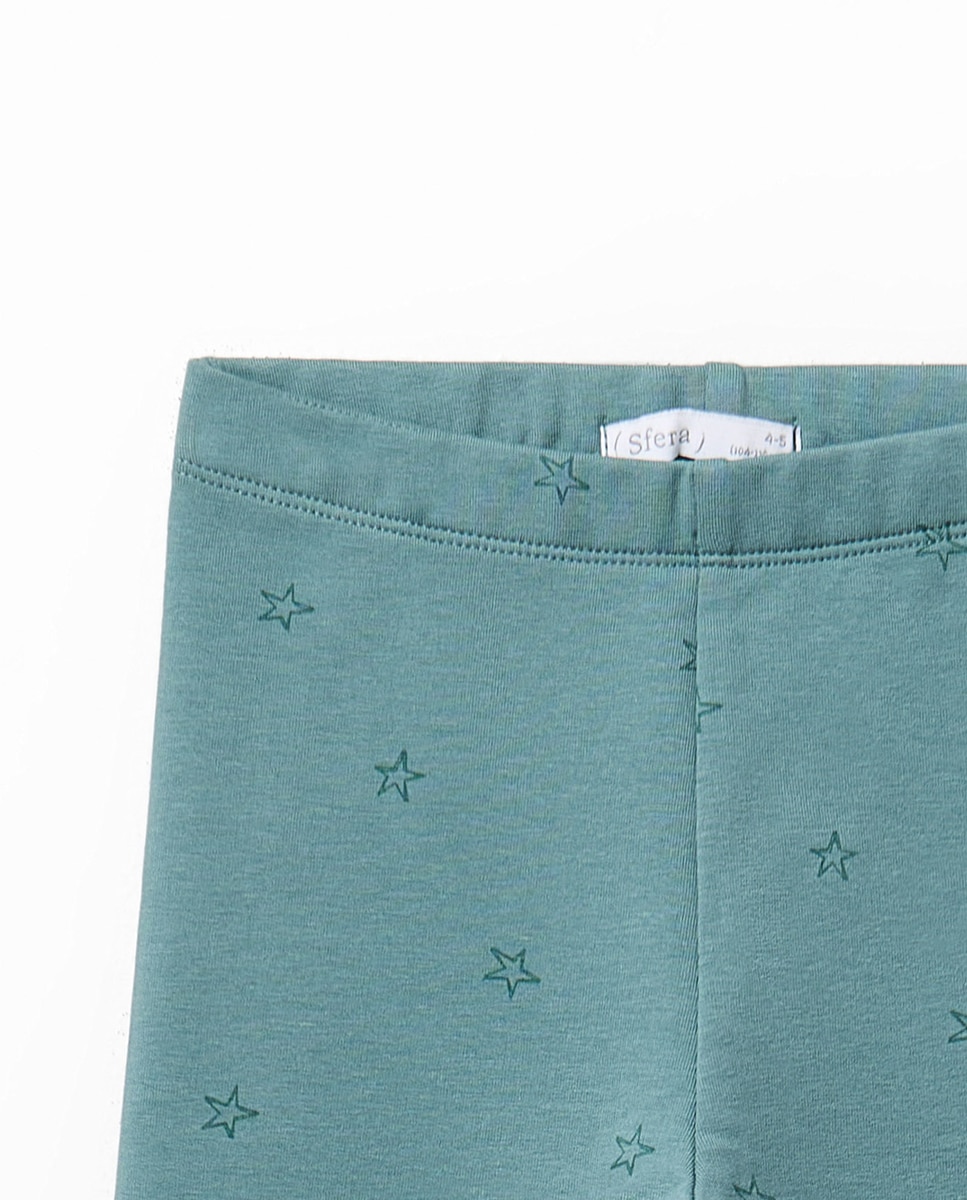 Leggings de Felpa com Estampado Sfera Verde Pato-2