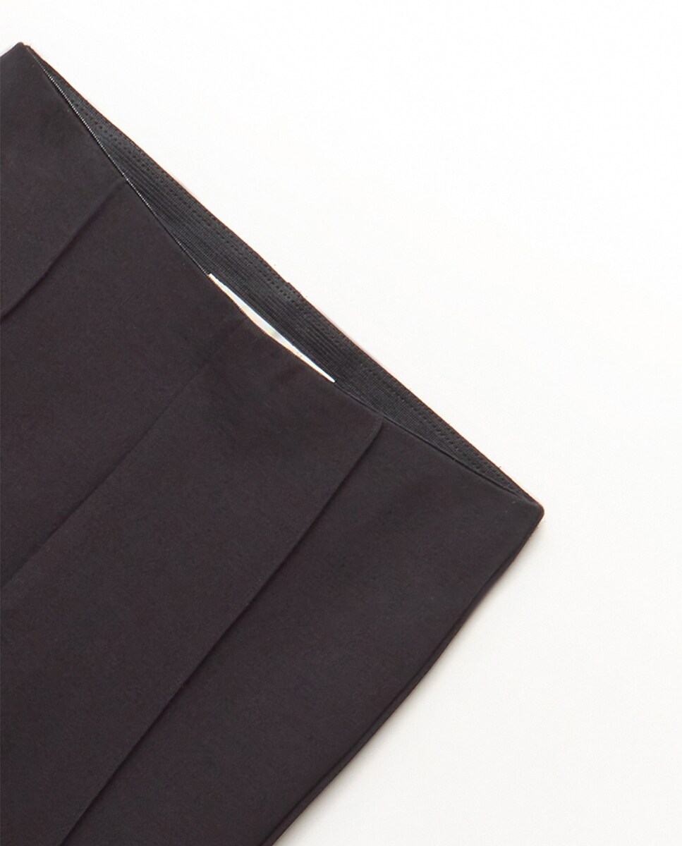 Leggings à Boca de Sino de Malha Preto-2