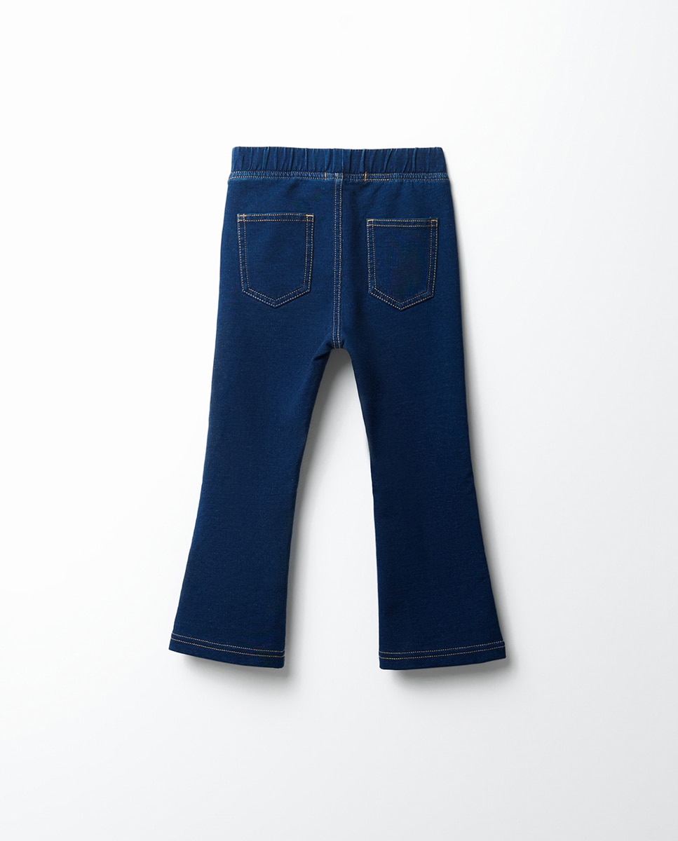 Jeggings Terry Flare Sfera Azul Suave-3