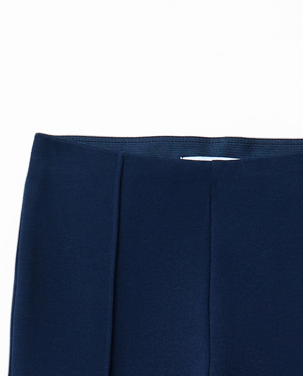 Leggings Flare de Malha Roma Sfera Azul-marinho-2