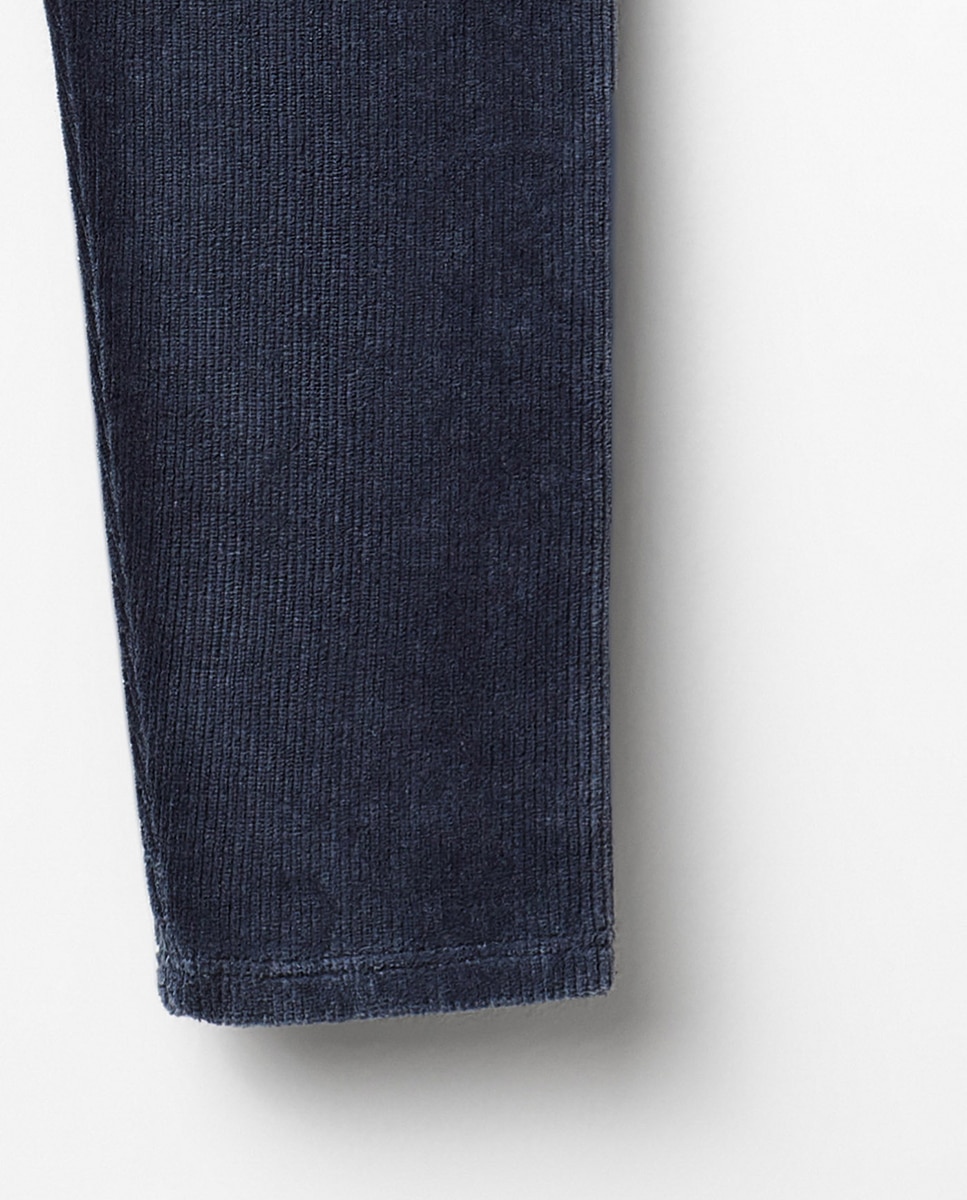 Leggings em Velour Sfera Azul-marinho-3