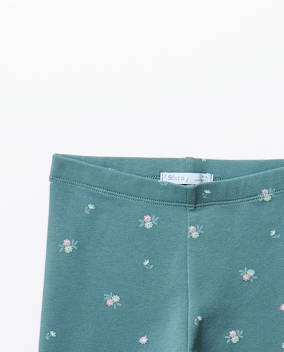 Conjunto de Felpa com Ramo de Flores Sfera Verde-5