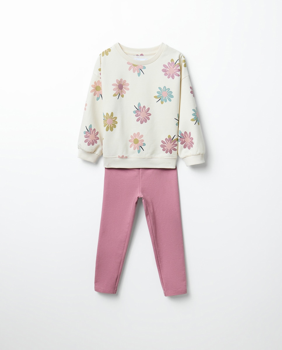 Imagem 0 de Conjunto de Felpa com Estampado Floral