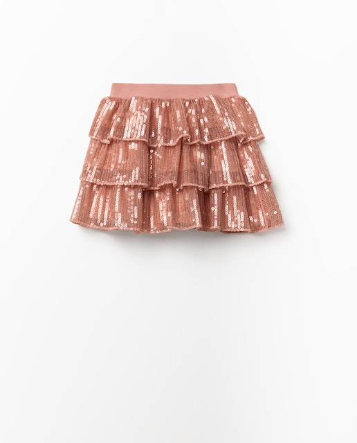Imagen 0 de Falda volantes lentejuelas