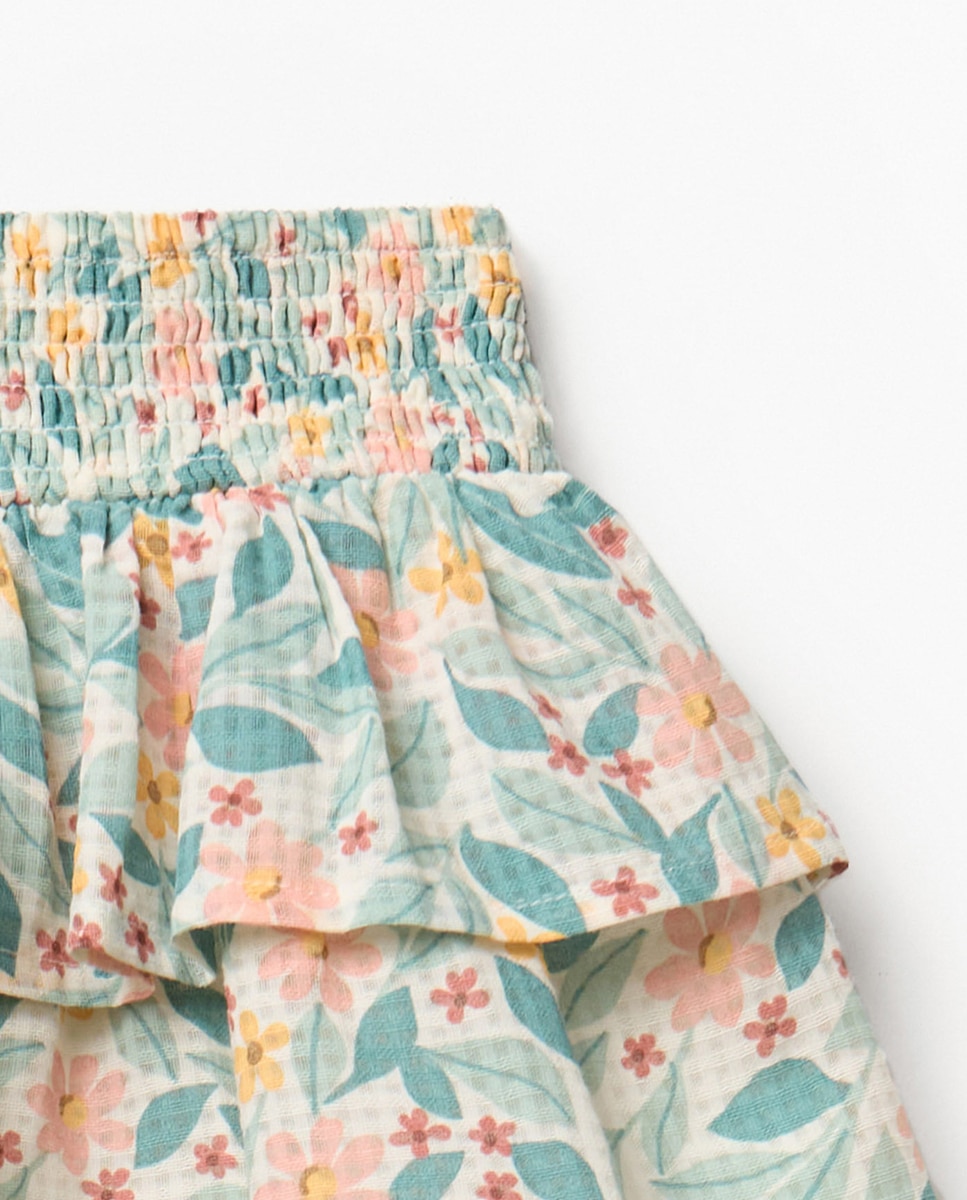 Saia-calça com folhos Sfera Cru-4