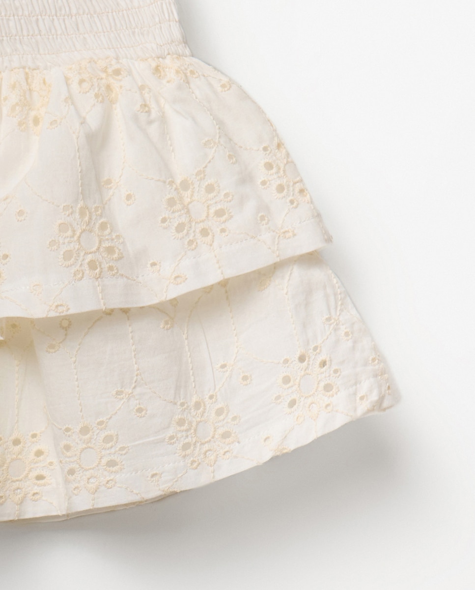 Saia-calça com folhos Cru-3