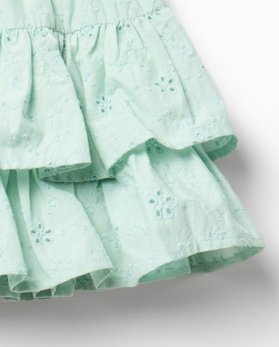 Saia-Calça com Bordados Verde-claro-6
