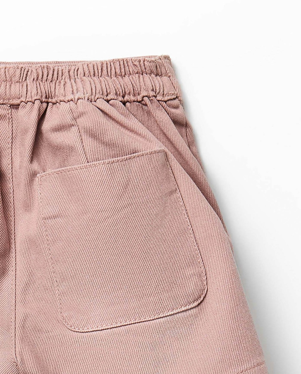 Saia-Calça de Ganga Colorida 200 Rosa-5