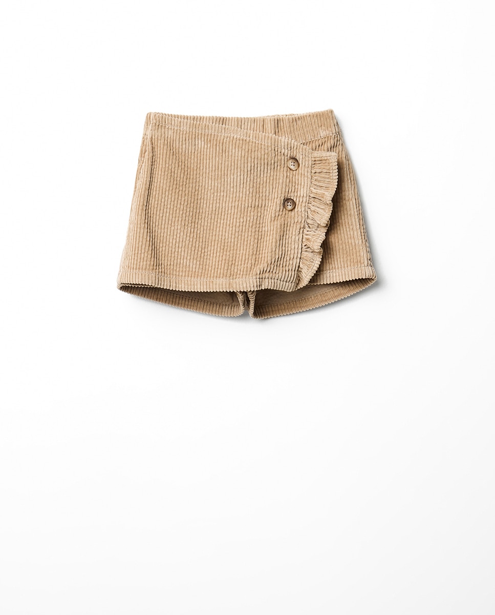 Falda pantalón pana - Sfera - Tostado Tostado-1