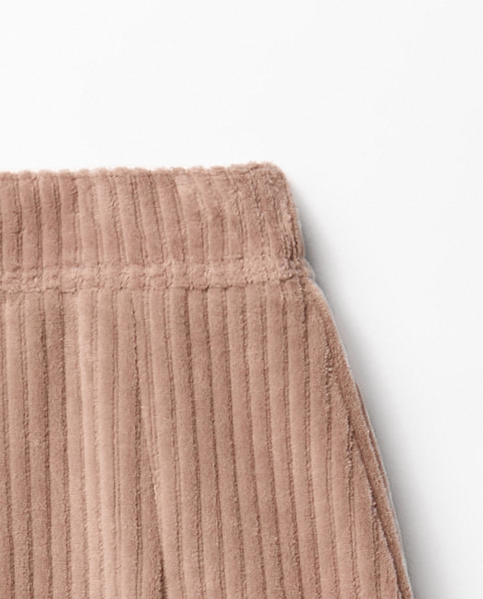 Falda pantalón velour - Sfera - Tostado Tostado-2