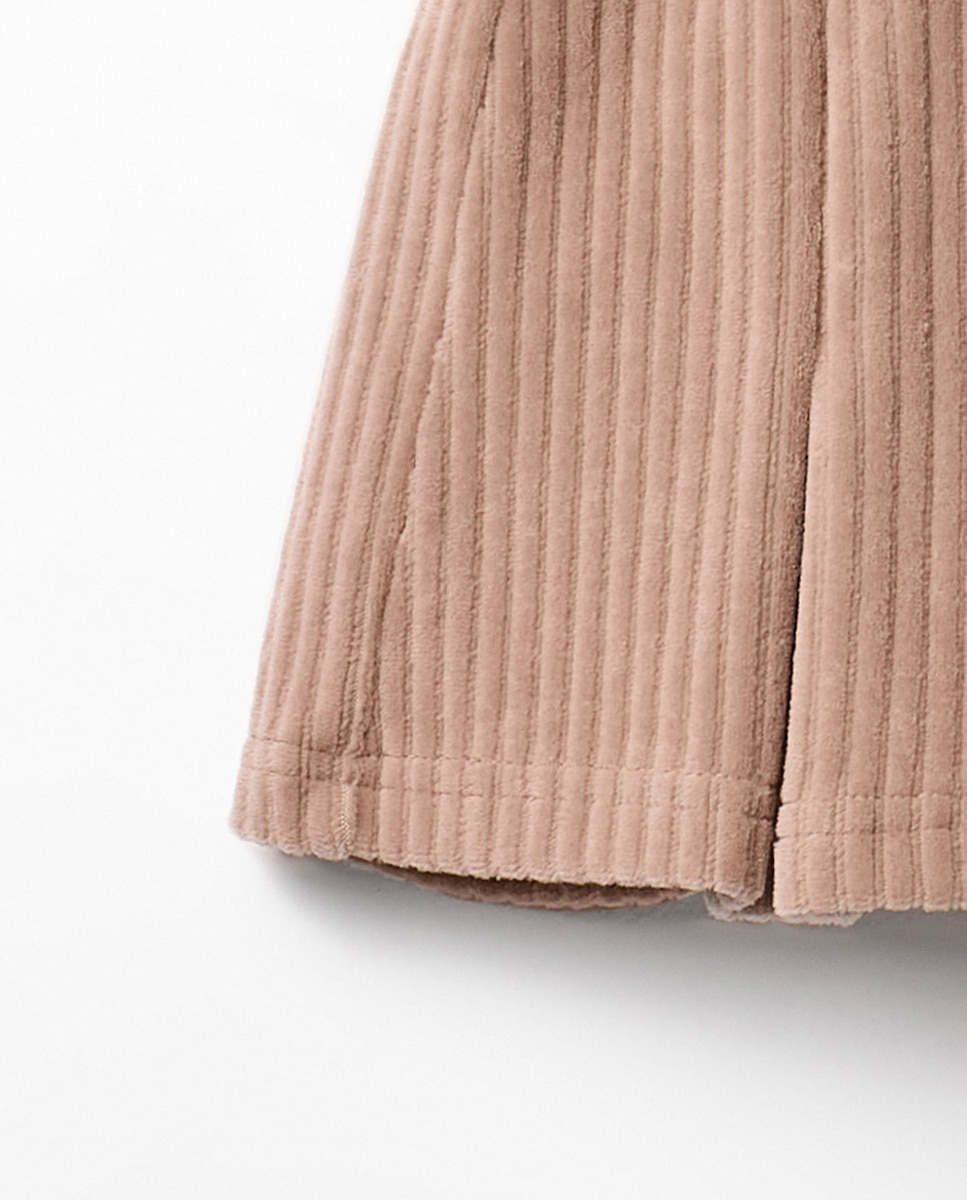 Falda pantalón velour - Sfera - Tostado Tostado-3