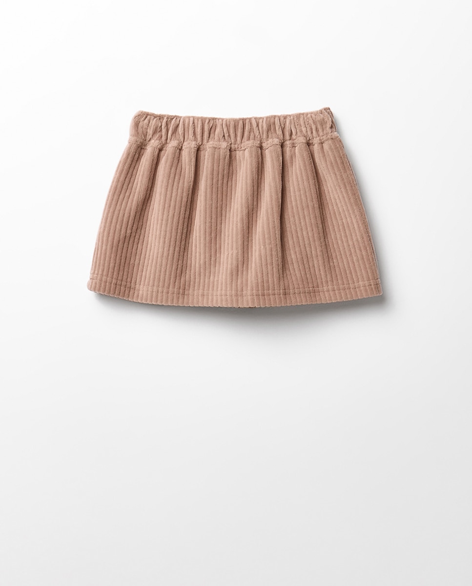 Falda pantalón velour - Sfera - Tostado Tostado-4