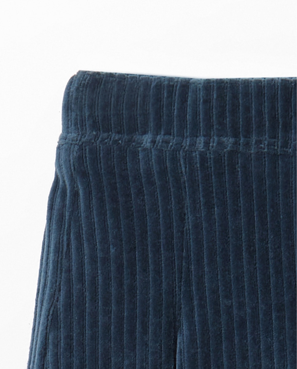 Falda pantalón velour - Sfera - Azul oscuro Azul oscuro-2