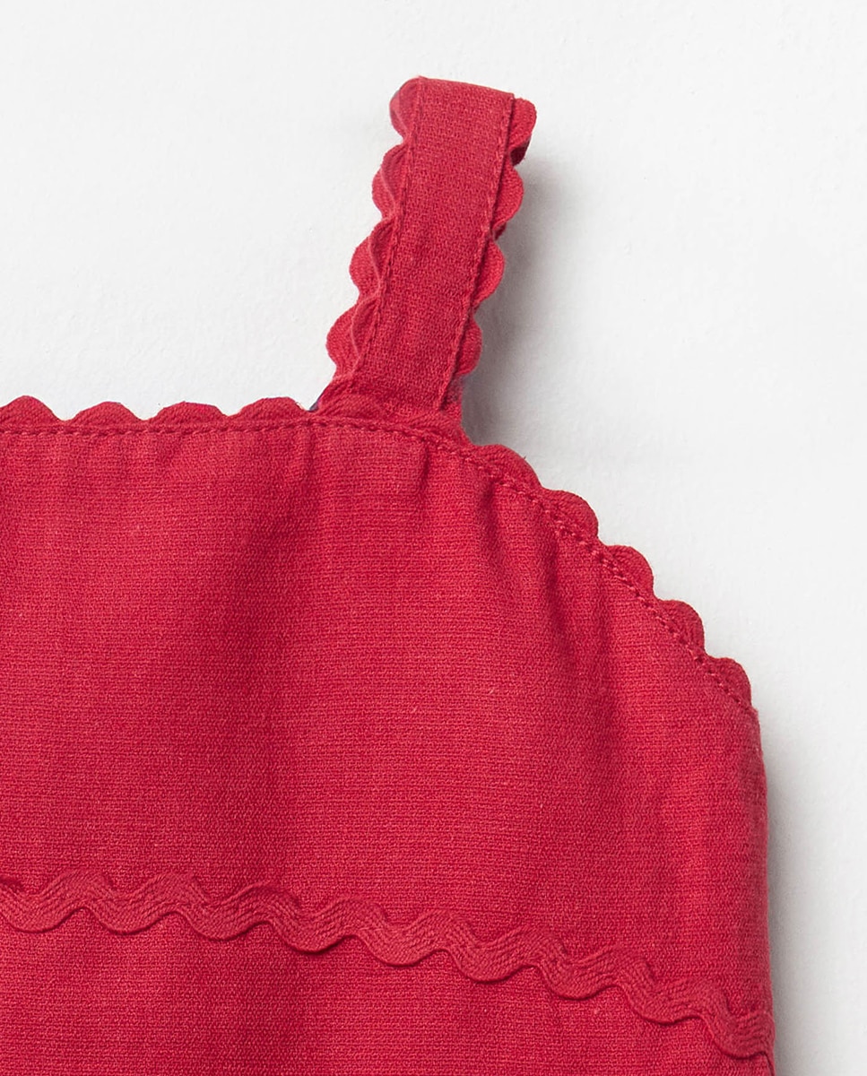 Blusa Tipo Top com Alças Sfera Vermelho-4