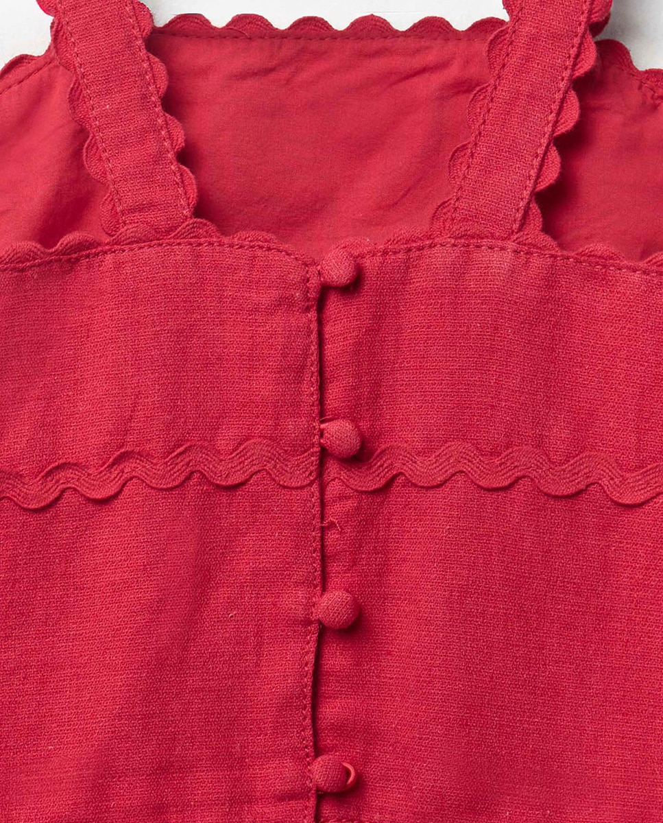 Blusa Tipo Top com Alças Sfera Vermelho-5