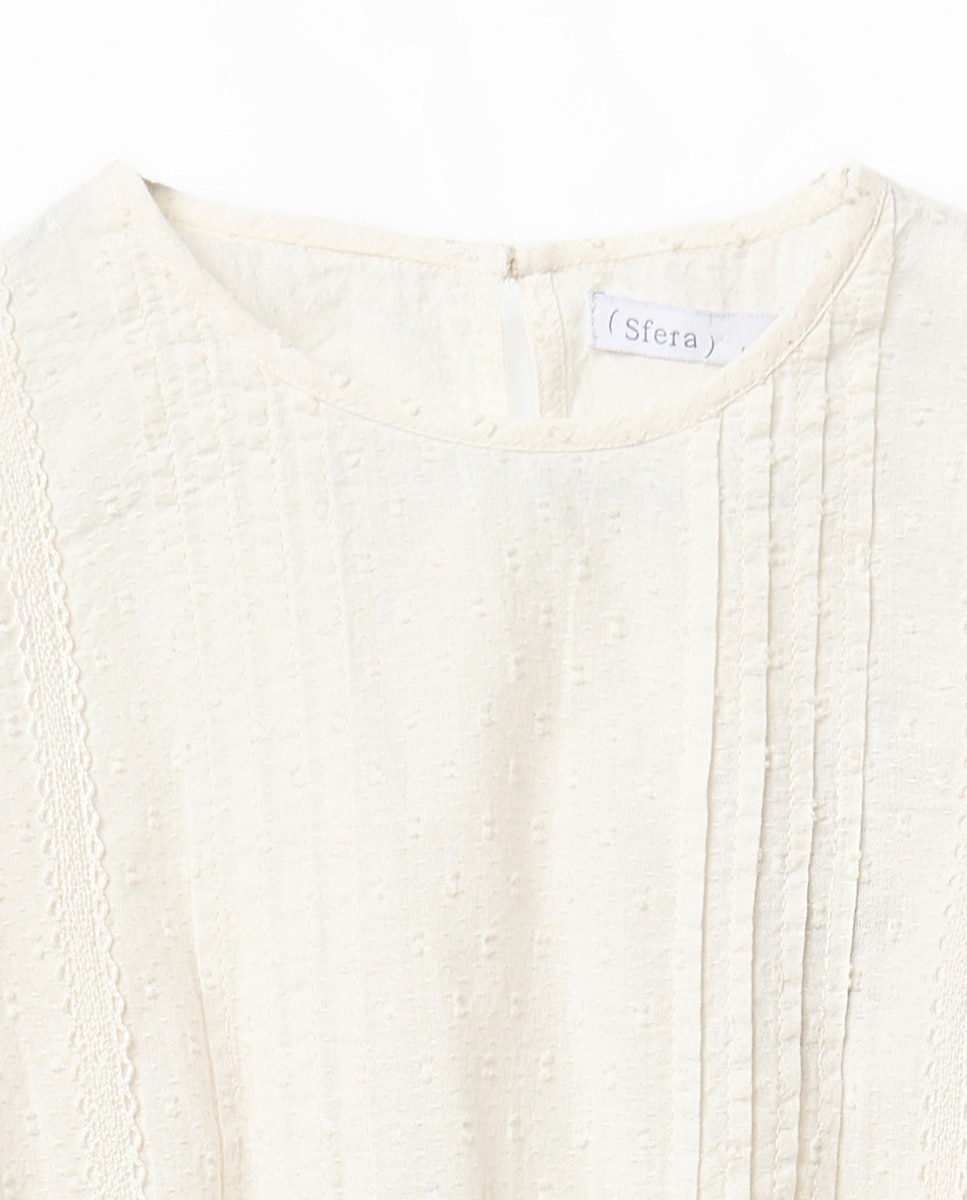 Blusa Franzida com Plumetti Sfera 120 Cru-2