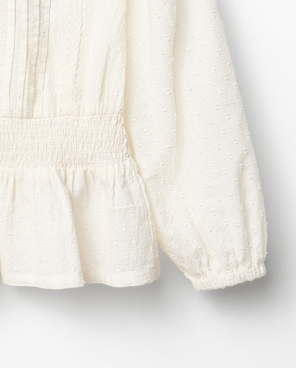 Blusa Franzida com Plumetti Sfera 120 Cru-3