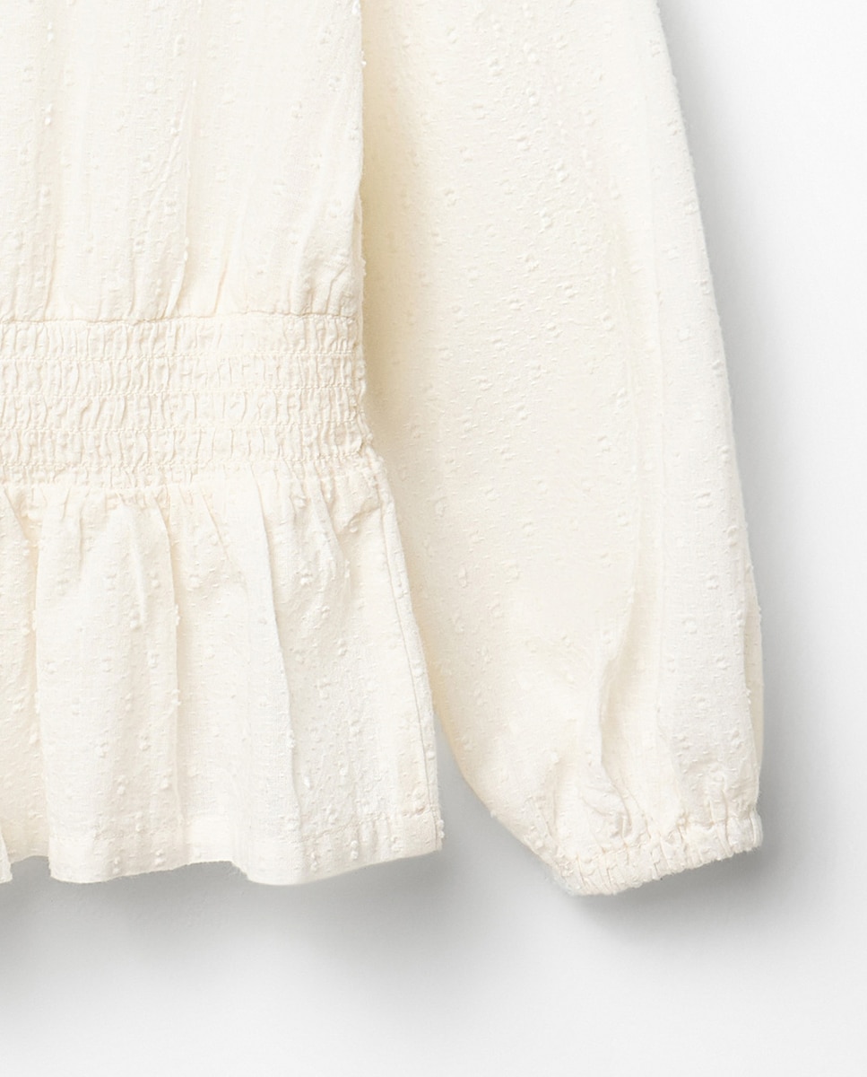 Blusa Franzida com Plumetti Sfera 120 Cru-4