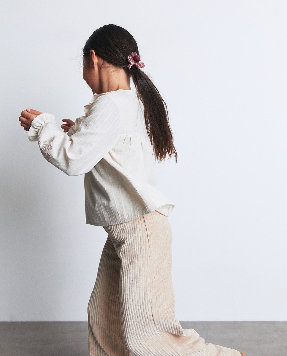 Imagen 3 de Blusa dobby bordado - Sfera - 120 Crudo 120 Crudo