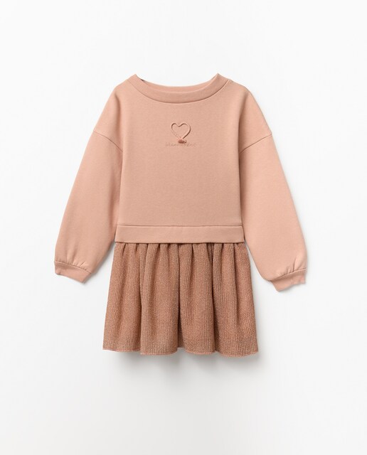 Imagen 0 de Vestido mixto plisado