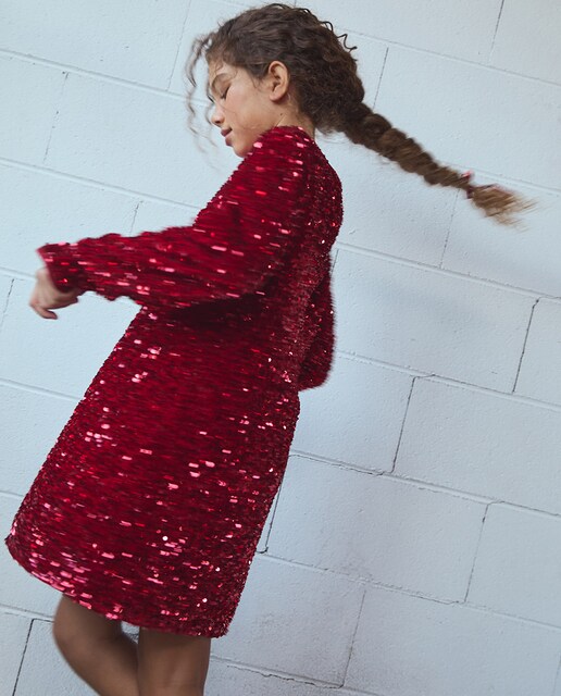 Imagen 0 de Vestido terciopelo lentejuela