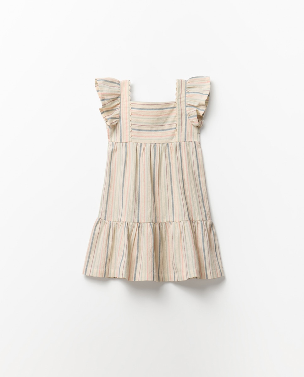 Imagem 0 de Vestido Rústico às Riscas