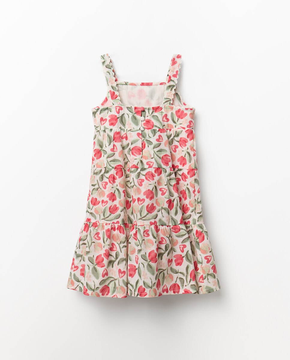 Vestido estampado Sfera Vermelho-4