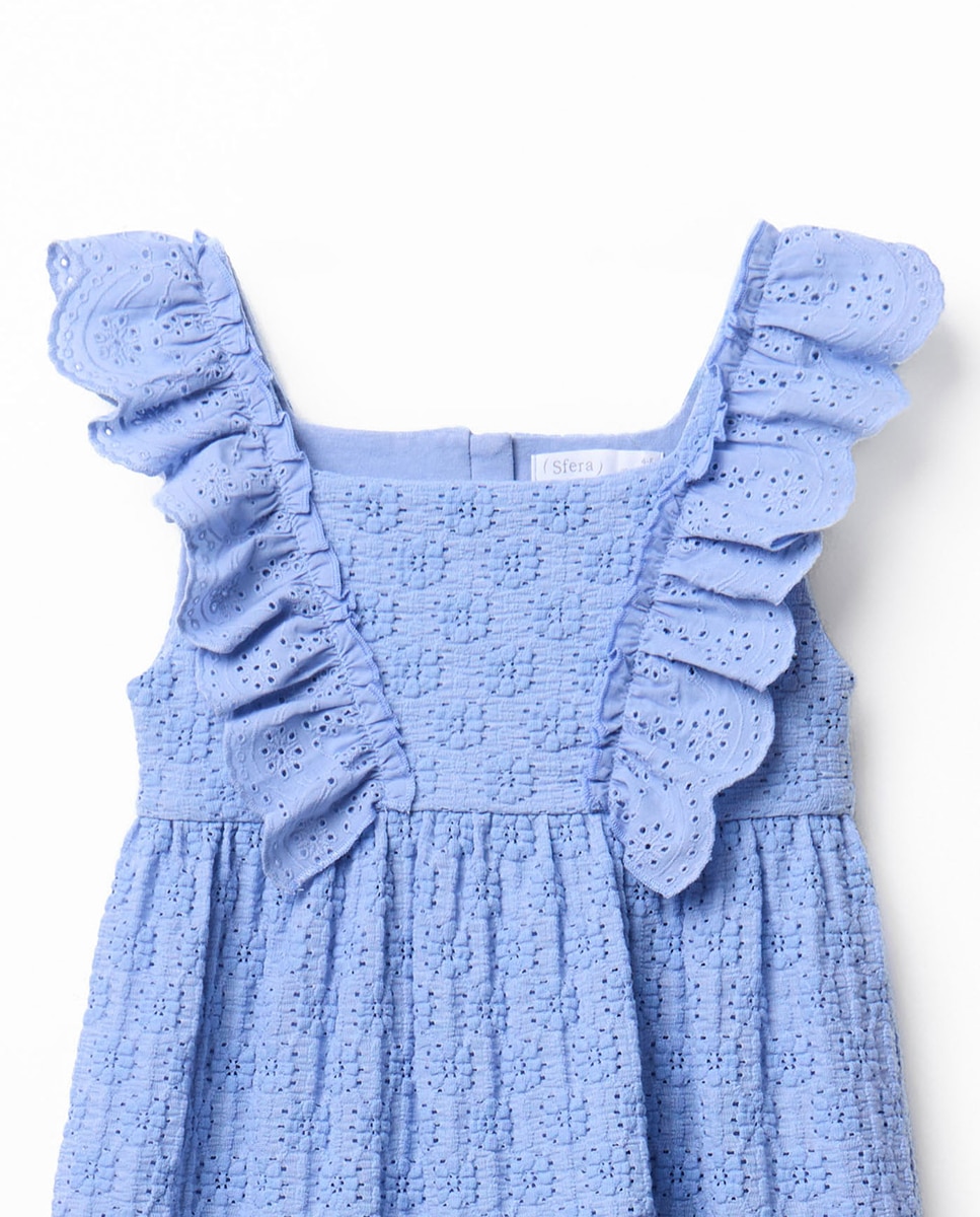 Vestido com textura Sfera Azul-2