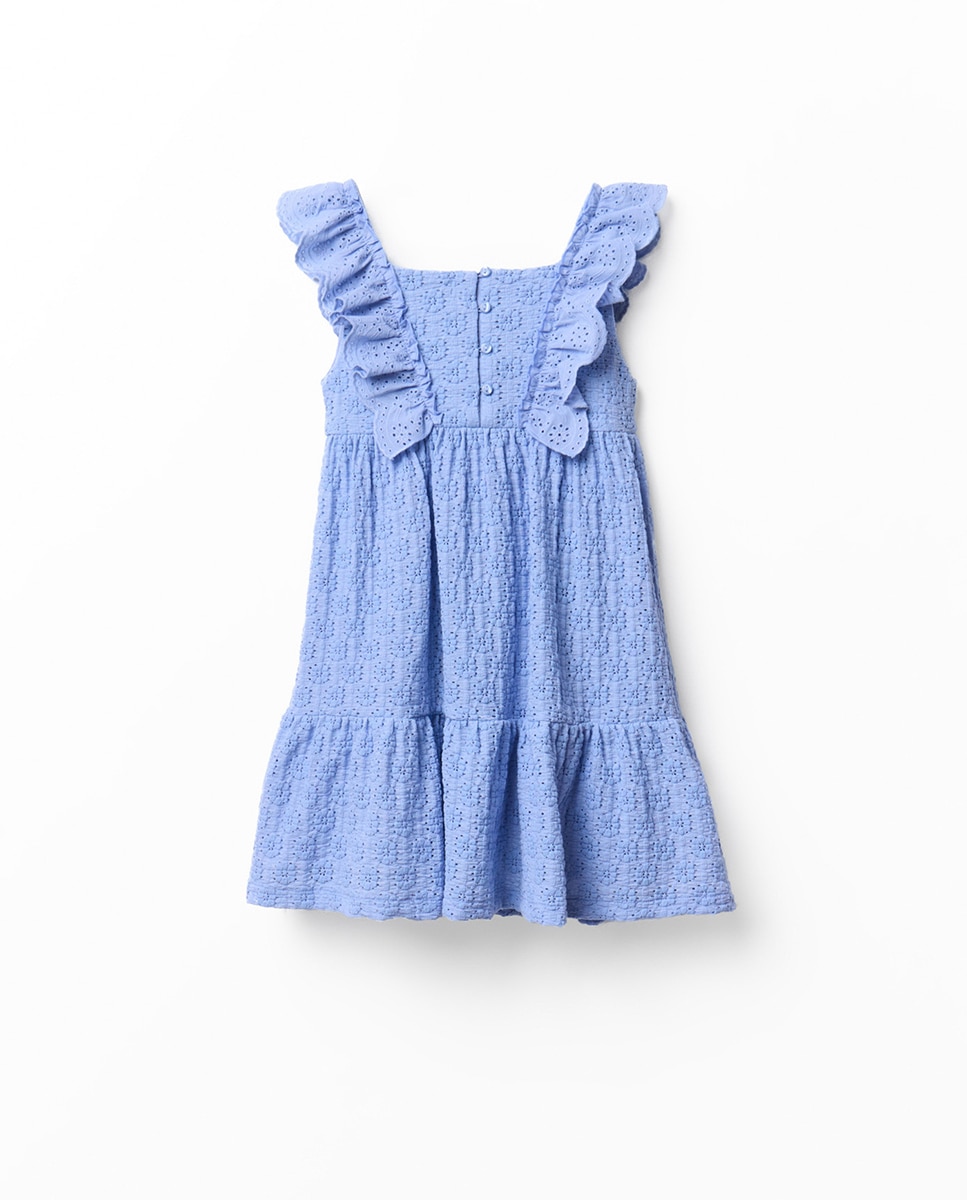Vestido com textura Sfera Azul-3