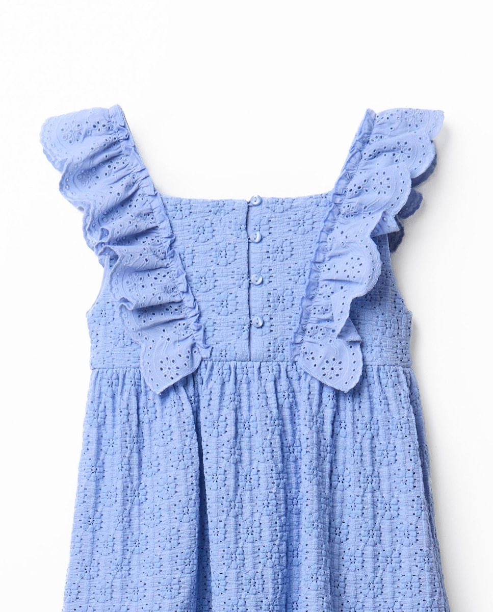 Vestido com textura Sfera Azul-4