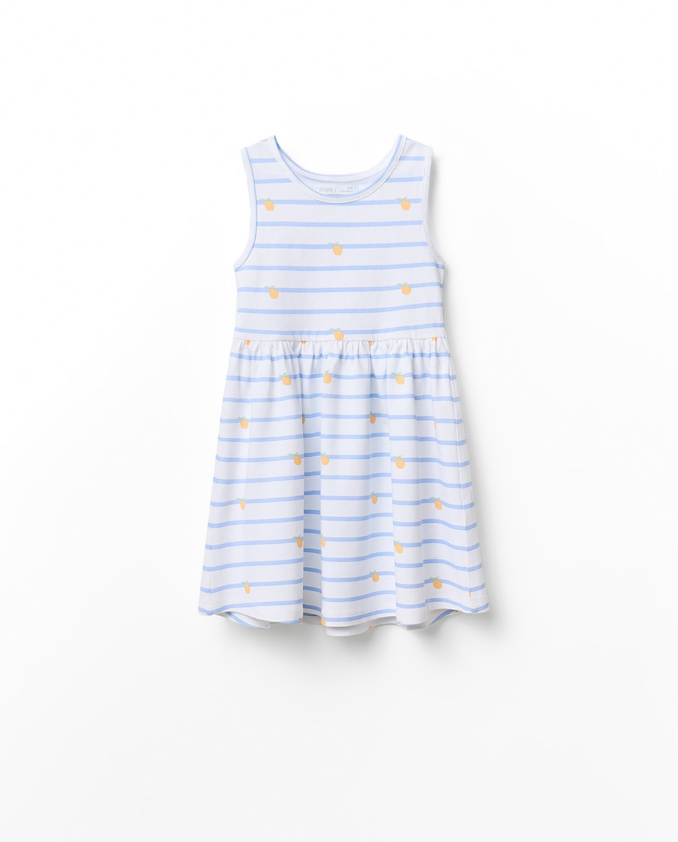 Imagem 0 de Vestido às Riscas com Fruta