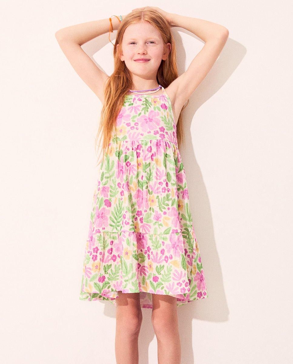 Imagem 0 de Vestido com Textura Flor