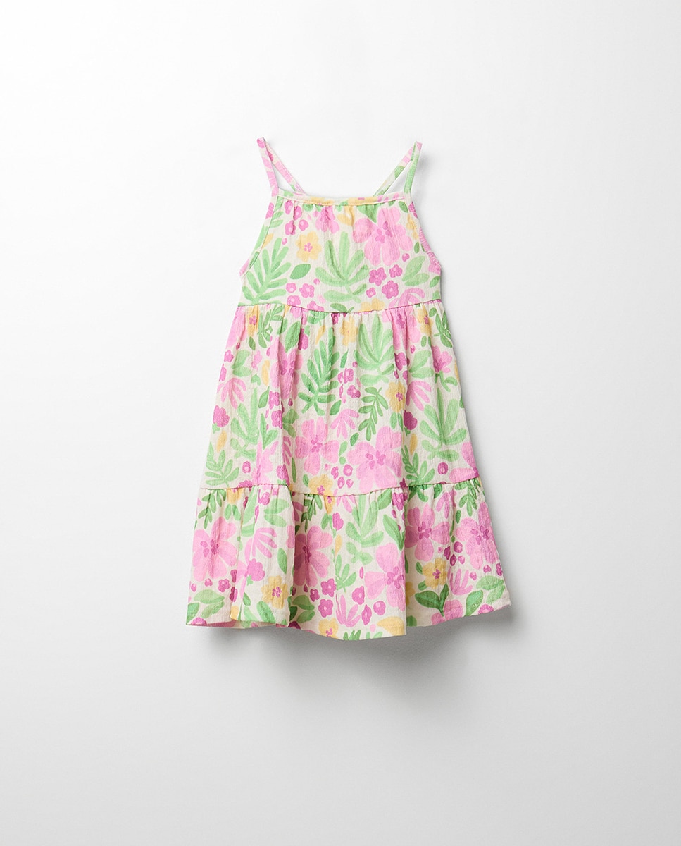Vestido com Textura Flor Sfera Branco-5