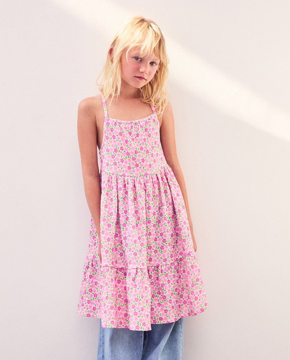 Imagem 0 de Vestido com Textura Flor