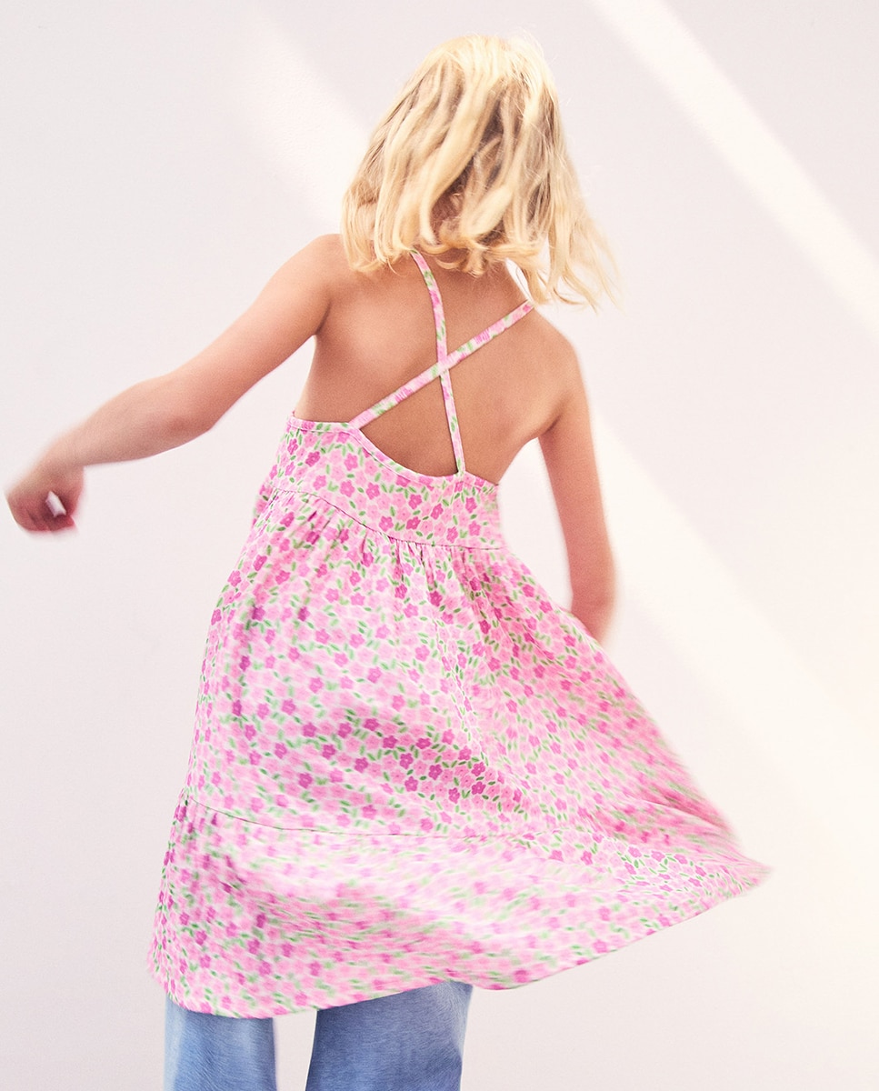 Vestido com Textura Flor Sfera Lilás-3