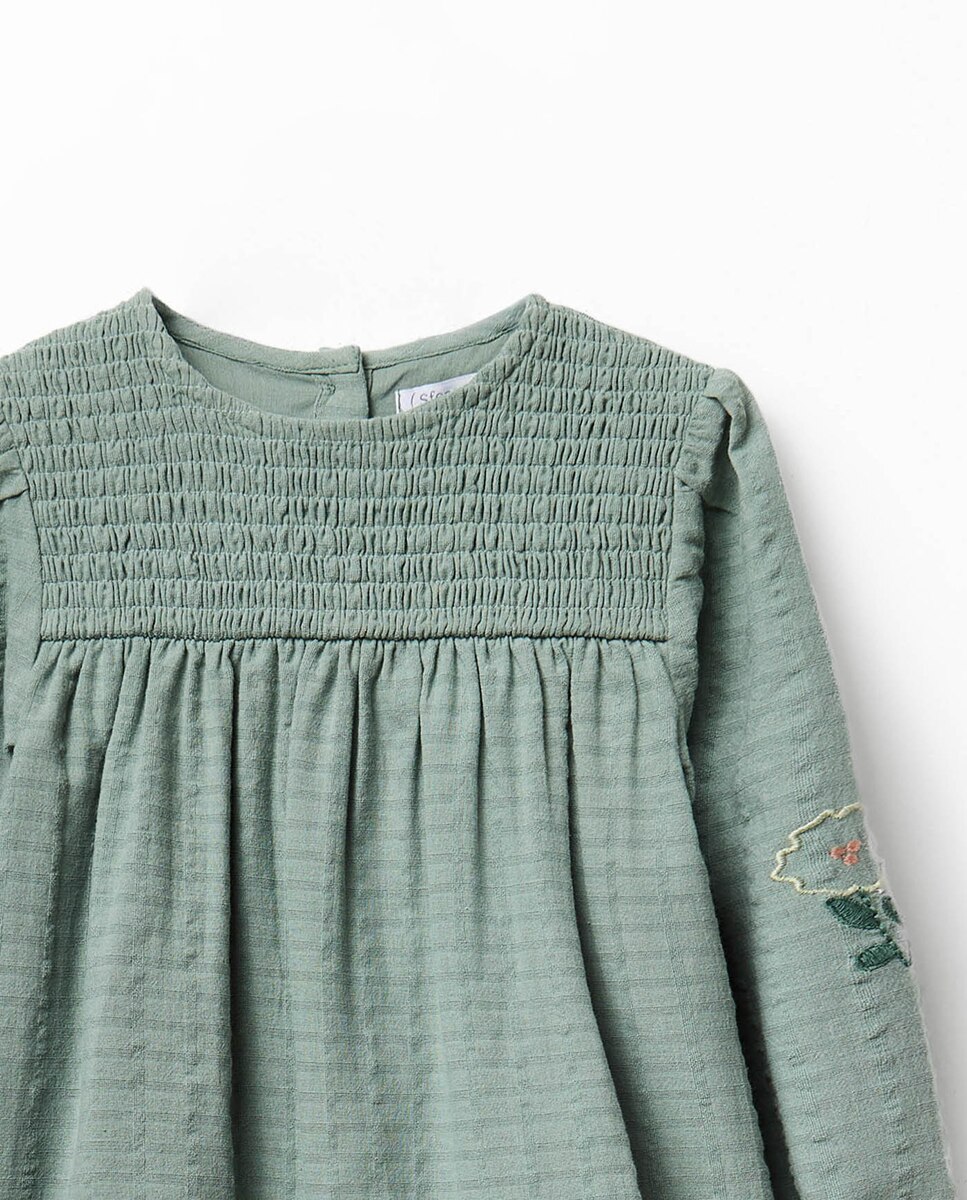 Vestido Dobby Sfera 530 Verde Escuro-2