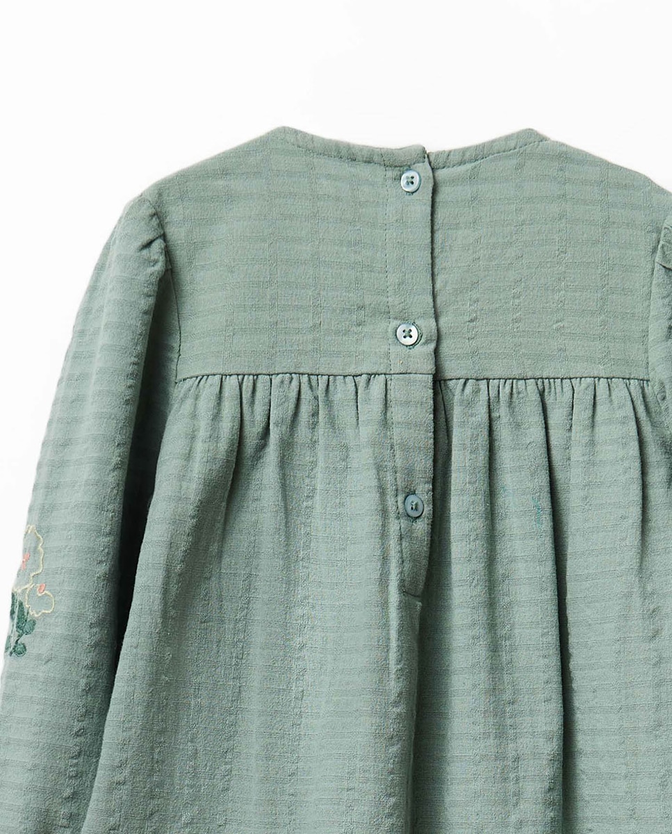 Vestido Dobby Sfera 530 Verde Escuro-3