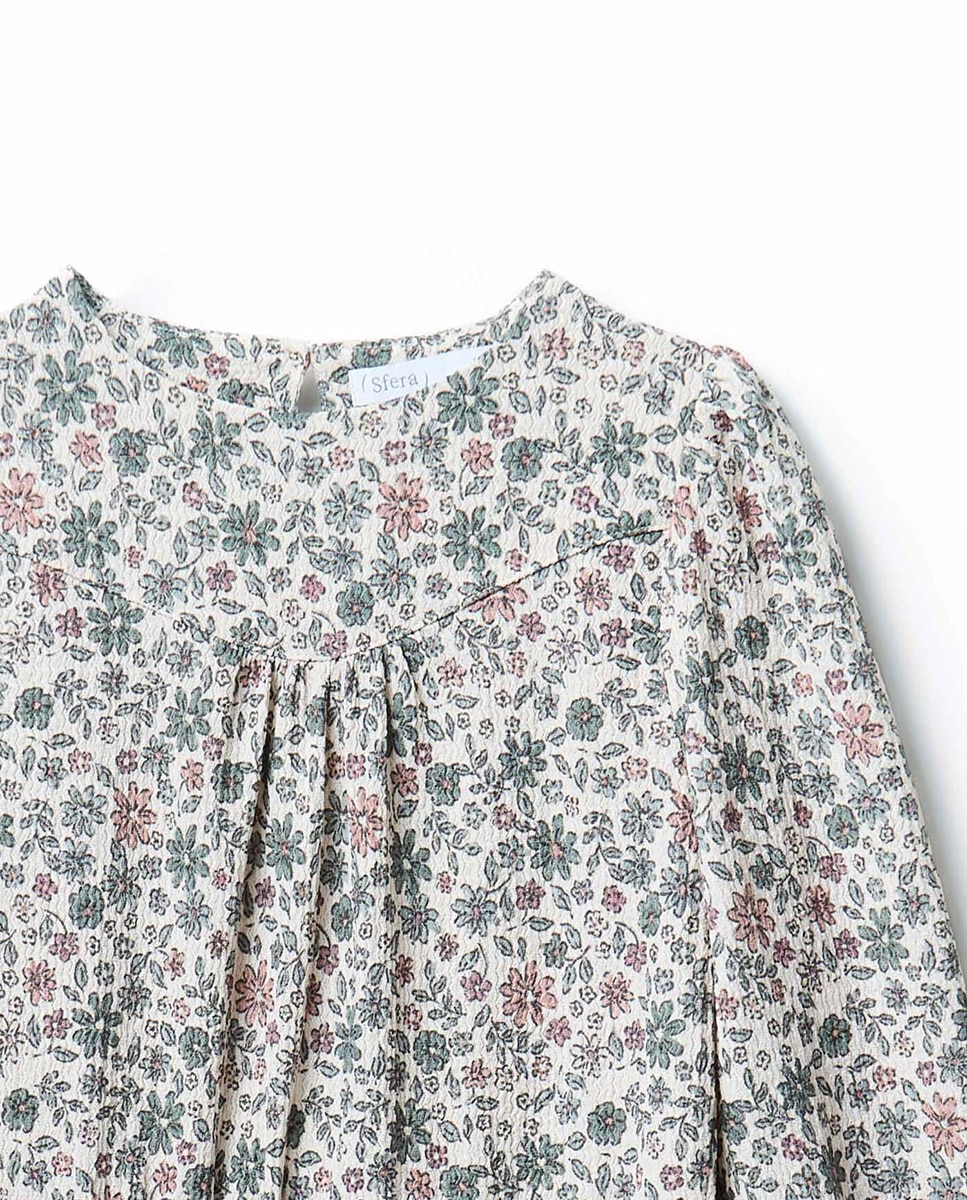 Vestido Terry de Ganga com Saia e Capa Sfera Bege-2