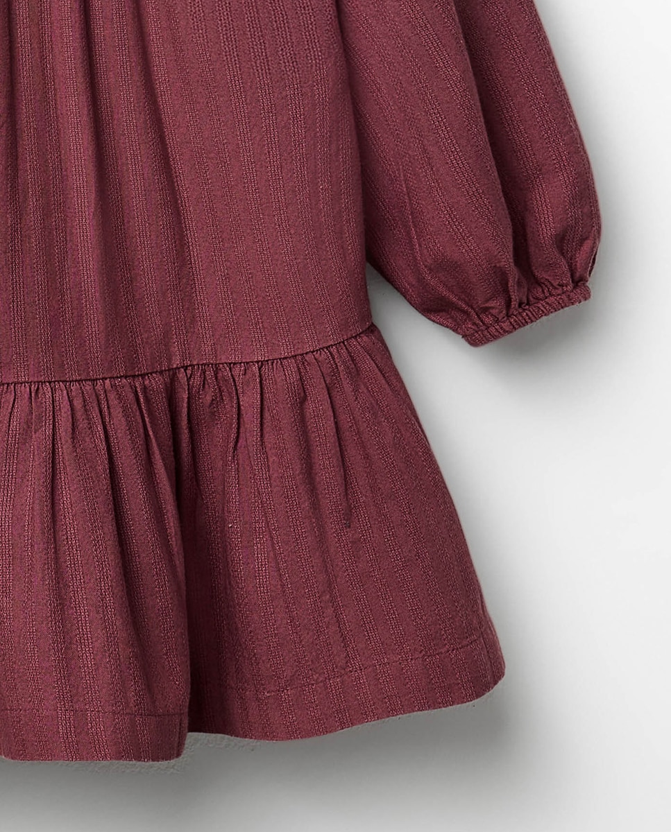 Vestido Dobby com Fantasia Ameixa-2