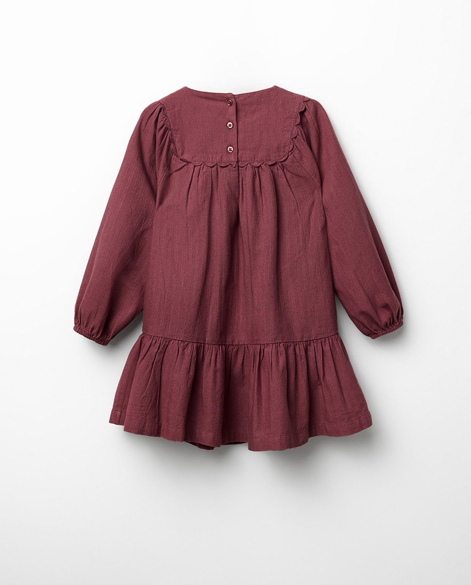 Vestido Dobby com Fantasia Ameixa-3