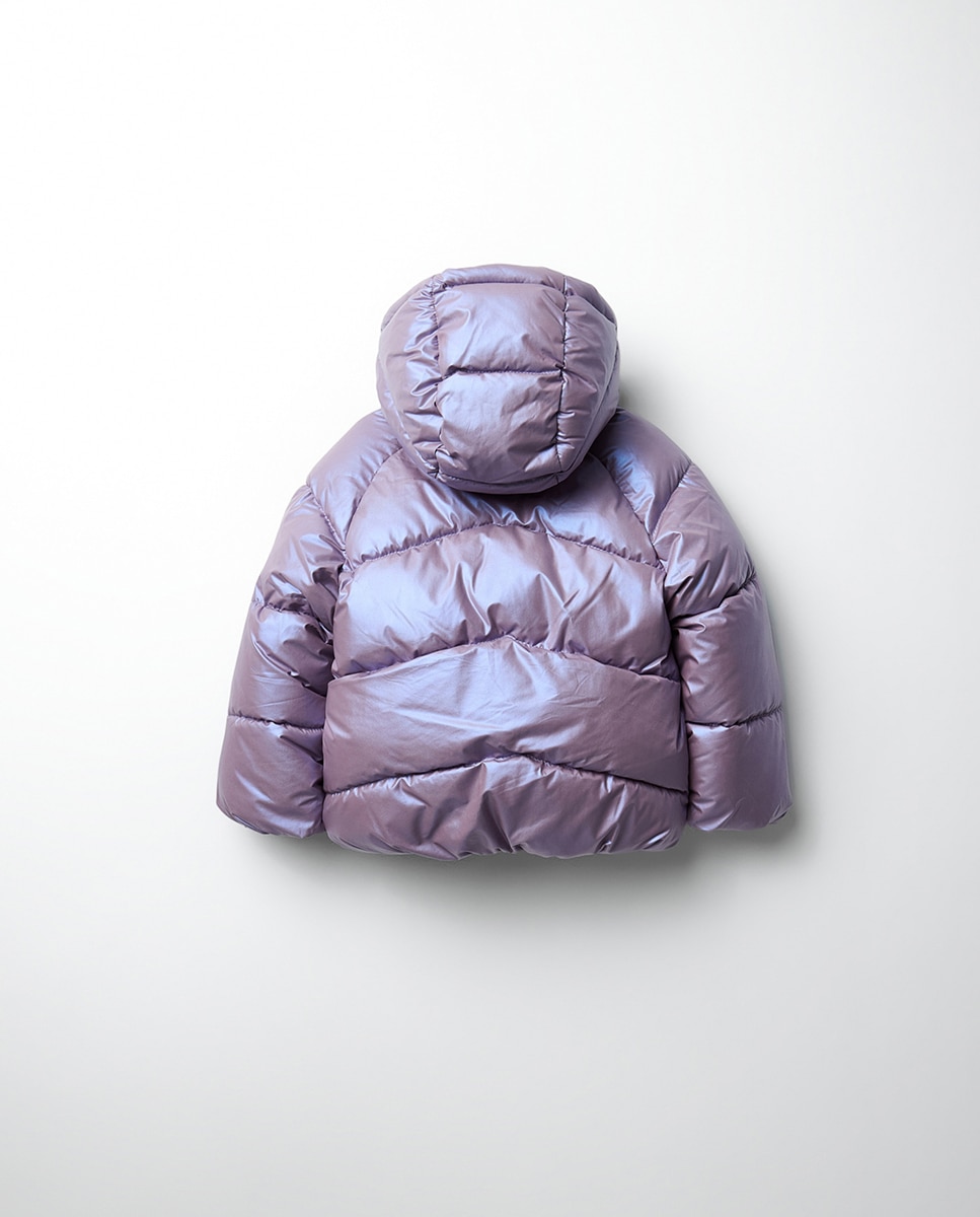 Sobretudo Acolchoado com Brilho Sfera Roxo-3