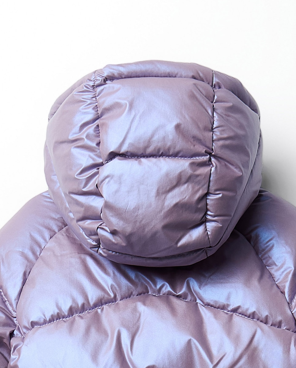 Sobretudo Acolchoado com Brilho Sfera Roxo-4