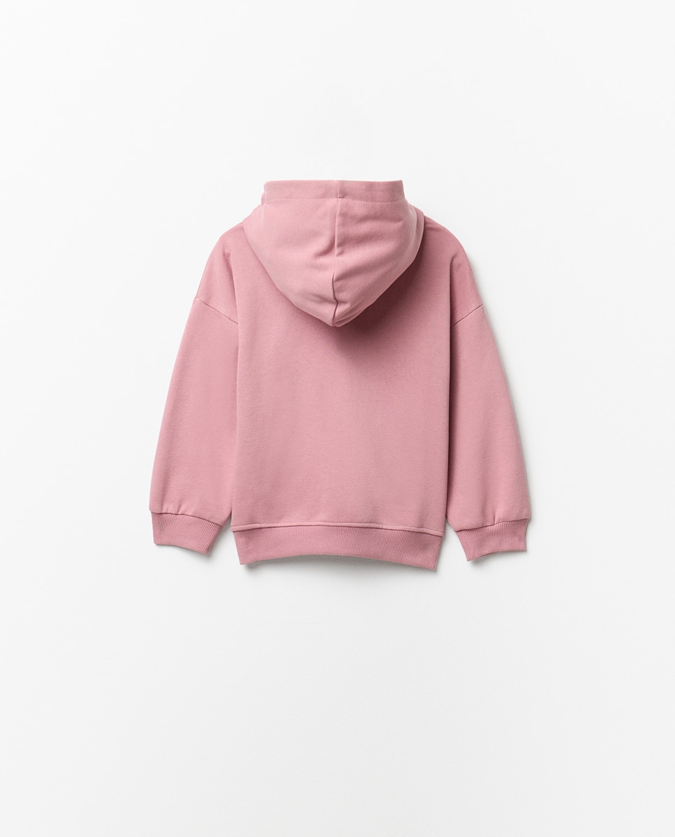 Sudadera abierta lisa - Sfera - Rosa Rosa-4