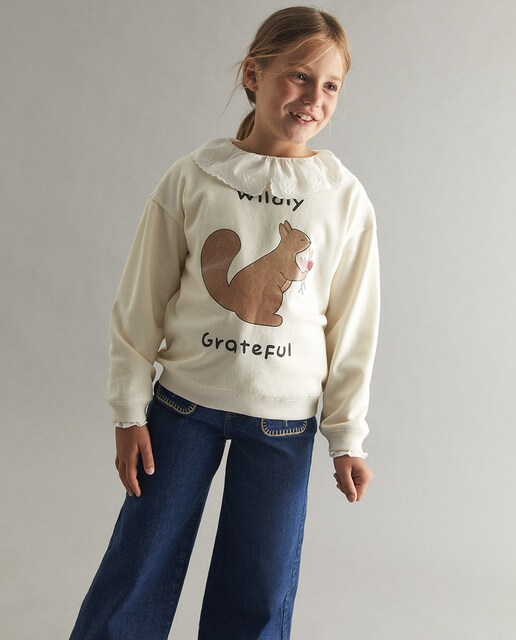 Imagem 0 de Sweatshirt com Estampado Posicional de Esquilo